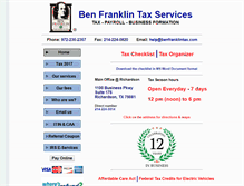 Tablet Screenshot of benfranklintax.com